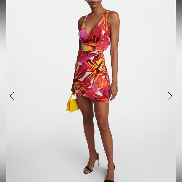 New LOUISA BALLOU -Summer Solstice Printed Mini Dress XS Color Knights Tour - Picture 15 of 15